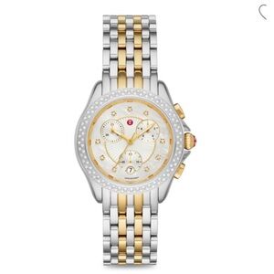 Michele Belmore Chronograph Quartz two-tone 0.34TCW Diamond bracelet watch 37mm